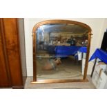IMPRESSIVE ARCHED OVERMANTEL MIRROR, WIDTH APPROX 111CM