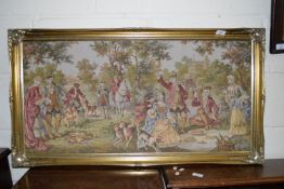 MODERN TAPESTRY IN ORNATE GILT FRAME, FRAME SIZE APPROX 100 X 55CM