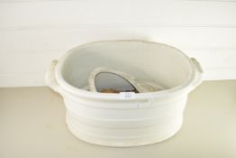 LARGE CERAMIC BOWL WITH ANOTHER CERAMIC ITEM INSIDE