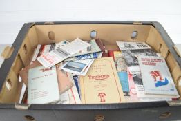 BOX CONTAINING MEMORABILIA, MAINLY MOTORCYCLE