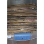 PLASTIC BOX CONTAINING OLD RECORDS