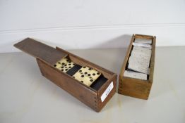 WOODEN DOMINO SET AND COUNTERS