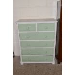 PAINTED PINE CHEST OF DRAWERS, WIDTH APPROX 92CM