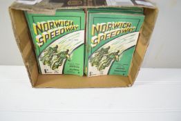BOX CONTAINING 1940s NORWICH SPEEDWAY PROGRAMMES