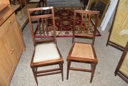 TWO VARIOUS BEDROOM CHAIRS