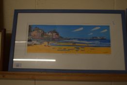 PRINT OF LIFEBOAT ON CROMER BEACH SIGNED LEWIS 2007 NO 6/500