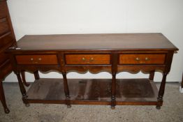 THREE DRAWER DRESSER, LENGTH APPROX 165CM