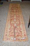 RUNNER WITH STYLISED FLORAL DECORATION, APPROX 78 X 290CM