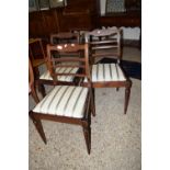 SET OF THREE UPHOLSTERED DINING CHAIRS