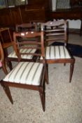 SET OF THREE UPHOLSTERED DINING CHAIRS