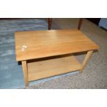 BEECH EFFECT COFFEE TABLE, APPROX 89 X 49CM