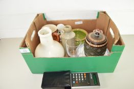 CERAMIC ITEMS INCLUDING DOULTON TOBACCO JAR AND COVER