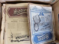 Box: good quantity Hobbies Weekly 1930s-1950s