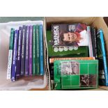 Two boxes: Tennis, including Wimbledon annuals 1985, 1989, 1991, 1993-95, 2002, 2006 and 2013