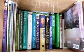 Box: assorted signed cricket titles