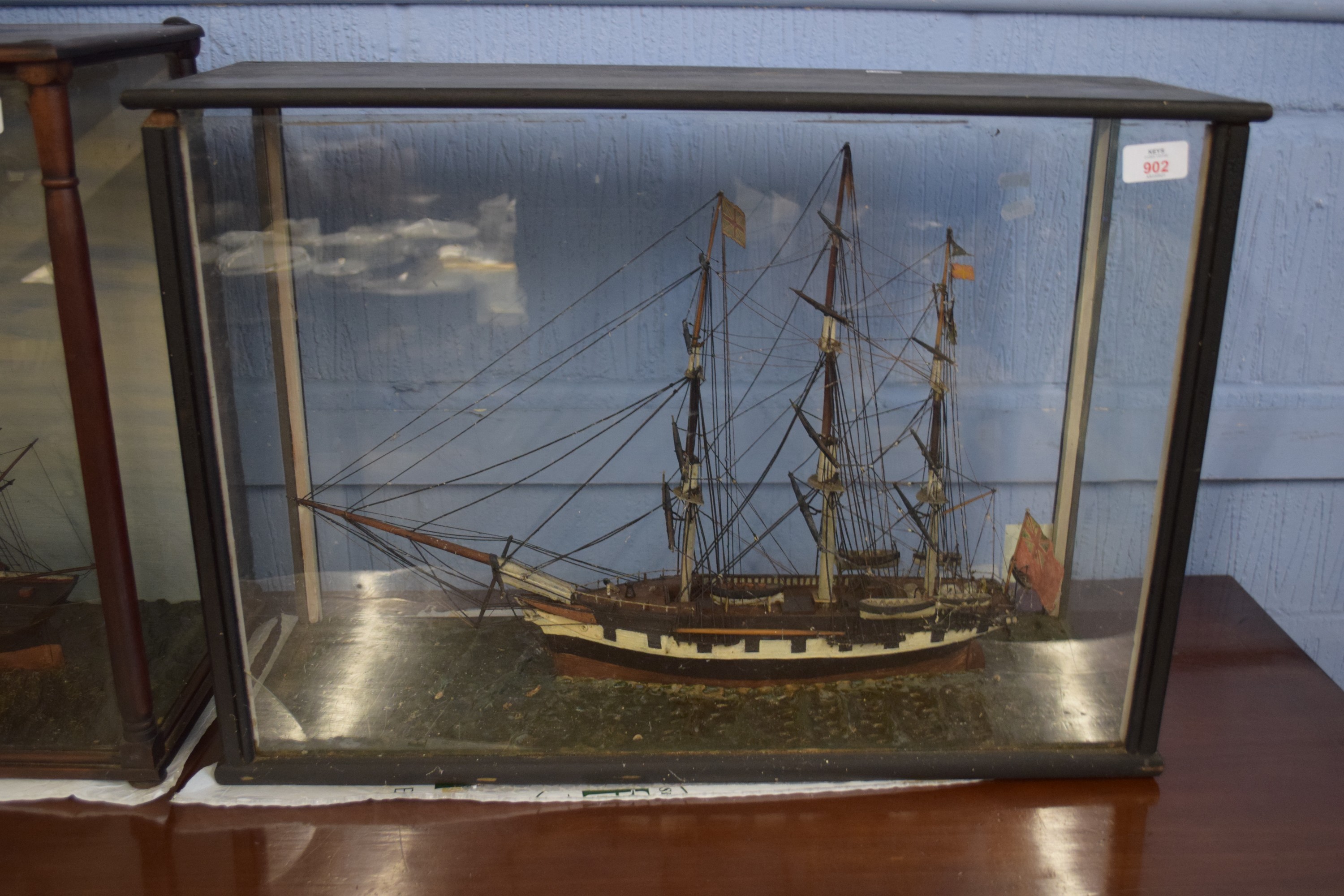 Cased C19th Model Ship