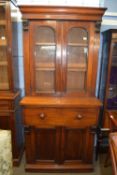 Victorian mahogany secretaire bookcase, width approx 93cm