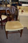 19th century dining chair with carved decoration, width approx 53cm max