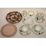 Group of ceramics including a Royal Doulton mid-20th century tea for two in kingfisher pattern,