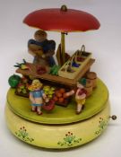 1950s German automaton, featuring a market stall with figures of children, rotated by a musical