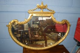 Giltwood and gesso mirror, width approx 87cm