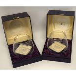 Two boxed Caithness Royal Cipher bowls to commemorate the marriage of the Prince of Wales and Lady