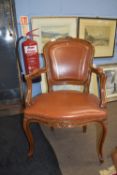 19th century style elbow chair, width approx 56cm max