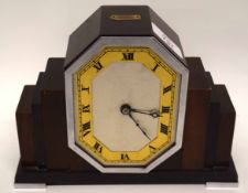 Art Deco style clock in wooden frame