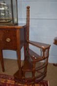 Mahogany reproduction set of library steps, width approx 45cm