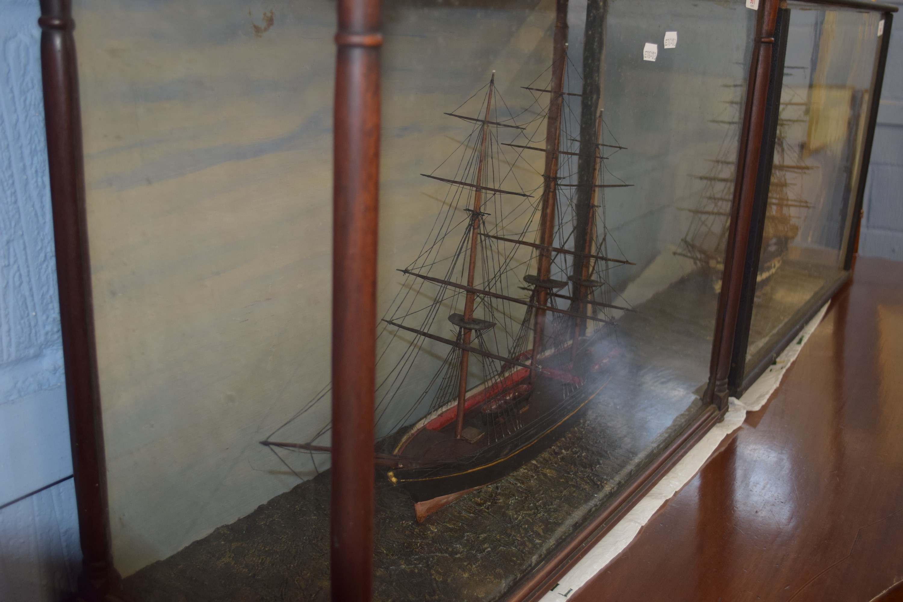 Cased C19th Model Ship - Image 2 of 4