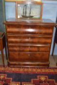 Good quality 19th century mahogany chest of drawers, width approx 107cm