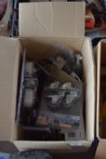 BOX CONTAINING IRONMONGERY INCLUDING CASTERS ETC