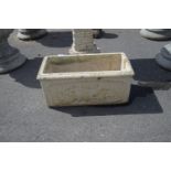 RECTANGULAR COMPOSITION PLANTER WITH MOULDED DECORATION