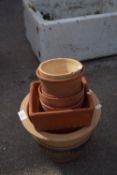 SMALL QUANTITY OF VARIOUS TERRACOTTA POTS