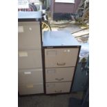 THREE DRAWER METAL FILING CABINET