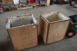TWO VINTAGE TEA CHESTS