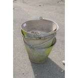 THREE GALVANISED BUCKETS