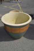 LARGE GLAZED PLANTER