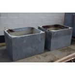 TWO GALVANISED WATER TANKS