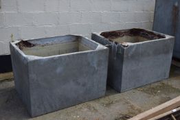 TWO GALVANISED WATER TANKS