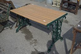 CAST FRAMED RECTANGULAR GARDEN TABLE