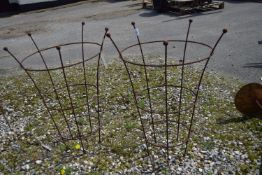 PAIR OF METAL PLANT STANDS