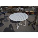 METAL FRAMED FOLDING PATIO TABLE