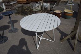 METAL FRAMED FOLDING PATIO TABLE