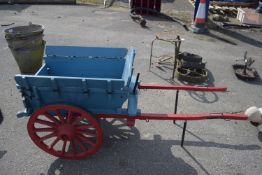 CHILD'S WOODEN TOY HORSE CART