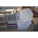 GOOD QUANTITY VARIOUS PLASTIC STORAGE BOXES