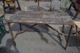 VINTAGE FOLDING POTTING TABLE