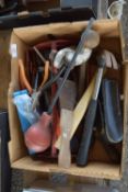 BOX CONTAINING VARIOUS TOOLS