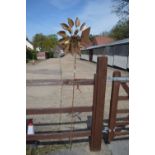 METAL GARDEN WIND WEATHER VANE ON STAND