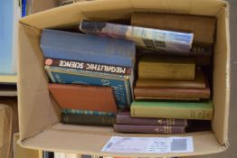 BOX OF MIXED BOOKS - ENCYCLOPAEDIA OF NEEDLEWORK, MEGOLITHIC SCIENCE, THE ULSDEN WAY ETC